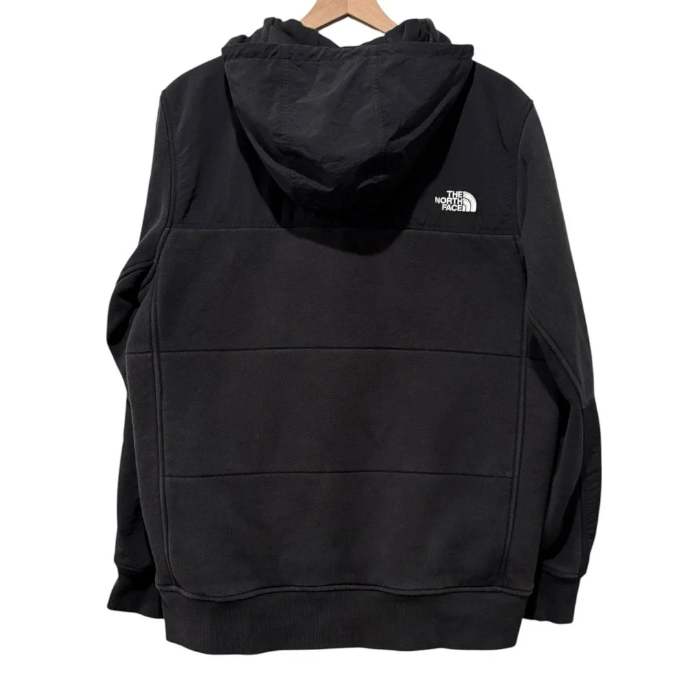 The North Face Highrail Fleece Jacket Mens Sz L Black Fleece Lined Full Zip Hood